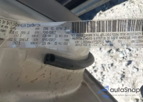 2007 Jeep Grand Cherokee Laredo z USA, uszkodzony, nr VIN 1J8GS48K47C597516